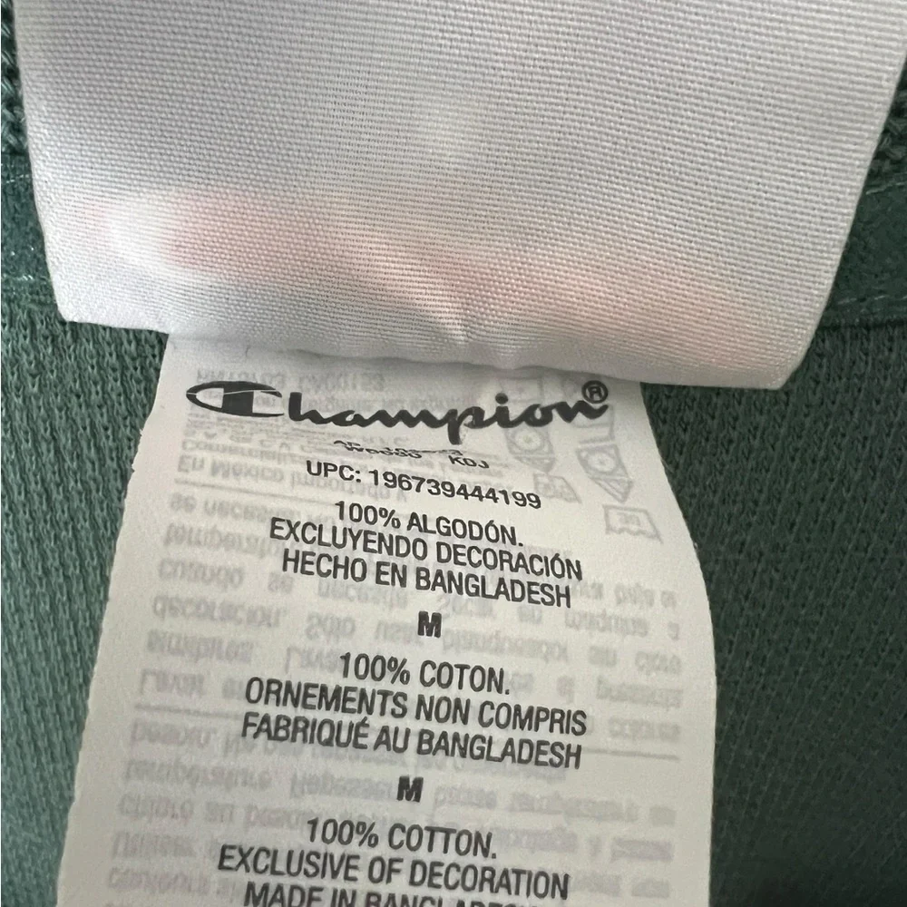 Champion Campus Pique 1/4-Zip Pullover Sweatshirt- Size M - Picture 6 of 7